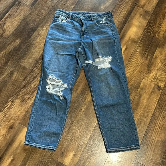 American eagle stretch mom straight jeans 12 regular - Picture 2 of 7